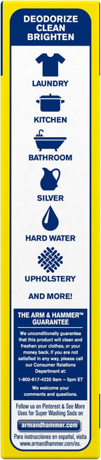 ARM & HAMMER Super Washing Soda Household Cleaner and Laundry Booster, Versatile Natural Home Cleaner, Powder Laundry Additive, 55 oz Box (Pack of 2)
