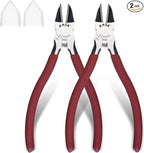 KATA 6-Inch Flush Cut Wire Cutters, Heavy Duty Side Cutter Pliers with Safety Cap, Sharp Snips for Crafting, Zip Ties, Floral Wire, Electrical, Jewelry, Chicken Wire, Artificial Flowers, 2 Pack