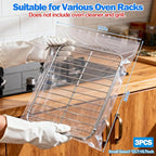 Palksky Oven Rack Cleaning Bags, Heavy Duty No Scrub Oven Rack Cleaning Bags, Reusable Leak-Resistant PE Bags for Deep Soaking Grill Grates, BBQ Racks, No Cleaner Included, 3 Pack(15.7''*23.7'')
