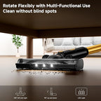 Cordless Vacuum Cleaner, 38Kpa Vacuum Cleaners for Home, 60Mins Lightweight Stick Vacuum with LED Display, Anti-Tangle & Wall Mount , 8 in 1 Lightweight Vacuum for Hard Floors Carpet Pet Hair, Gold