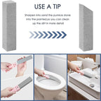 36 Pack Pumice Stone Toilet Bowl Cleaner with Handle Pumice Stone for Cleaning Toilets, Stove, Bathtubs, Grills, Swimming Pools, Sinks Pumice Stone Stick Powerfully Cleans Hard Water Rings