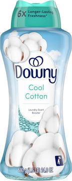 Downy Cool Cotton In-Wash Laundry Scent Booster Beads, 24 oz, laundry scent beads, Long-lasting Freshness