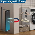 Magnetic Hanger Holder for Laundry Room, sunoyar Large Strong Magnetic Hanger Storage Organizer for Dryer/Washing Machine 2Pack Black