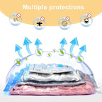UPGOGO Travel Vacuum Bags Combo 6 Pack - Space Saver Vacuum Storage Bags for Clothing and Luggage