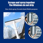 Squeegee for Window Cleaning with Spray,Window Washing Kit with Extension Pole,Double Sided and Long Handle Window Cleaner Tool for Car and Home with - 14 Inches - 3pcs Rags
