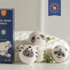 Wool Dryer Balls Handmade 3 Pack XL,Organic Laundry Dryer Balls,100% New Zealand Wool Natural Fabric Softener,Reusable 1000 Loads,Wrinkles Free, Shorten Drying Time,Baby Safe (3 Pack XL,Cute Animals)