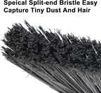 Heavy Duty Angle Broom 4 Pack - Orange Broom for Outdoor & Indoor, Garage, Driveway, Sidewalk, Kitchen & More, Long Handle