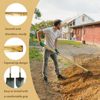 2 PCS 46.5in Wooden Shovel Handle Replacement for Snow Shovel Garden Rake Long Handle Shovels Garden Tool