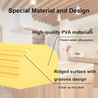 6-Pack Damp Clean Duster Sponge,Magic Sponge Eraser for Housekeeping,Reusable Cleaning Sponge for Blinds,Vents,Mirrors,Glass, Baseboards,Window Track Grooves and Railings (Yellow)