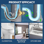 Sink & Drain Cleaner, Drain Cleaner Powder, 3.9 oz Bottle, Sewer Pipe Maintainer for Kitchen, Bathtub, Shower Drains (1Bottle)