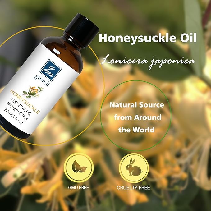 Honeysuckle Essential Oil, Home Fragrance Perfume, Scent Oil for Soaps, Candle Making, Dryer Balls, Diffusers, Laundry, Slime - 1 oz /30ml