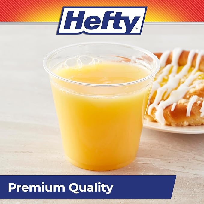 Hefty Party Perfect Clear Plastic Cups, 18 Ounce, 28 Count (Pack of 2)