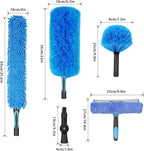 36 Foot High Ceiling Duster Kits with 4.7-30 FT Carbon Fiber Extension Pole, Feather Duster, Cobweb Duster, Ceiling Fan Duster, Window Squeegee & Cleaner with Pole 30 Ft