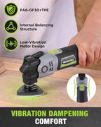 WORKPRO 400W Oscillating Multi-Tool, 6-Speed Corded Power Saw with LED Light, Quick Blade Change, 3.5° Oscillation Angle, 22 Accessories for Cutting, Sanding, Scraping