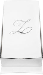 AMERICAN HOMESTEAD Disposable Hand Towels - Gold Foil Monogrammed Guest Napkins - Linen-Like Bathroom Paper Towels for Guests - Perfect Wedding and Party Napkins - 50 Count (Gold A)