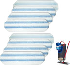 8 Pack Replacement Pads for O Cedar H2prO Flat Mop System, Flat Pads for Ocedar Flat Mop System, Machine Washable/ Reusable, Powerful Stain Removal, for Hardwood, Tile, Marble, laminate floors.