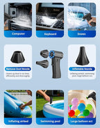 Compressed Air Duster- 300000RPM Super Power Electric Air Duster, Variable Wind Speed MAX 200g Mini Dust Blower for Computer, Keyboard, Outdoor, House and Car, Rechargeable Canned Air Replace Air Can