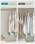 SONGMICS Clothes Hangers, Pack of 50 Plastic Coat Hangers, Space-Saving, Light Gray and Dark Gray UCRF50G