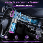 Mini Vacuum Cleaner, 2 in 1 25000PA Brushless Car Vacuum &250000RPM Air Duster 9000mAh Battery Air Blower Wireless Handheld Vacuum for Car,Office and Home