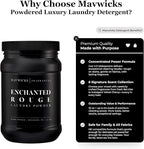 Luxury Laundry Detergent Powder (Enchanted Rouge) 32 Oz – Concentrated for Tough Stains and Odors, For All Washing machine types – Gentle on Fabrics