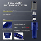Handheld Vacuum Cordless, 5-in-1 Car Vacuum Portable Cordless 30 Mins Rapid Rechargeable Hand Vacuum Brushless Motor 19000Pa Strong Suction, Dust Busters for Car Home with 4 Nozzles, Blue