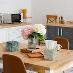 12 Pack Christmas Flower Line Drawing Facial Tissues Cube Face Boxes 600 Sheets 3 Ply Small Square Tissues Bulk for Xmas Car Bedroom Supplies