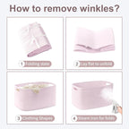 86L Large Baby Girls Laundry Basket for Nursery Storage,Cute Woven cotton Rope Baskets for Kids Toy，Gifts, Boho Square Wicker Blanket hamper for Living Room,Bedroom Dirty Clothes,Pink