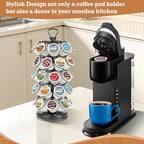 BLACKSMITH FAMILY K Cup Holders,K Cup Holder, K Cups Holder,K Cup Carousel, Coffee Pods Holder Storage Organizer Stand,No Assembly Required,Black (40 Pods Capacity Easy Assembly Glossy Black)