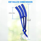 2 in 1 Window Blind Cleaner Duster Tool,Dual Brush Head,with 4 Removable and Washable Microfiber Sleeves, Shutter Cleaner Brush,Air Conditioner Keyboard Fan Duster Dirt Housekeeping Cleaner