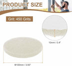 HARFINGTON 16pcs Scrubber Scouring Pads 450 Grits 4 Inch Drill Power Brush Hoop and Loop Surface Conditioning Disc Drill Scuffing Disc Scrub Pads for Home Kitchen Cleaning, White