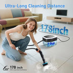 Steam Cleaner for Home(True High Temperature257℉),3-Levels Adjustable Handle Steamer for Cleaning,1.9 Quart Steam Cleaner for Car,2500W Handheld Steam Cleaner,Clean Grease,Dirt,Tile Furniture