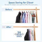 HOUSE DAY White Plastic Hangers 60 Pack, Clothes Hangers with Non Slip Hooks, Durable & Space Saving Coat Hanger, Light-Weight Clothing Hanger, Perfect Closet Organizer for Everyday Use
