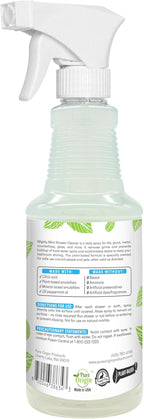 Mighty Mint Daily Shower Cleaner Spray – No Rinse, No Scrub Solution for Glass, Tile & Grout – Plant Based Formula with Peppermint Scent - 16 oz.