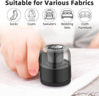 Fabric Shaver Electric Lint Remover Rechargeable Sweater Shaver Dual Protection Removable Bin Easy Remove Fuzz Lint Pills Bobbles (Black)