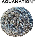 AquaNation Premium Stainless Steel Scouring Pads [Large 50 Gram] | Heavy Duty 12 Pack | Industrial & Commercial Grade Steel Wool Scrubbers | Individually Wrapped Scrubbing Sponges