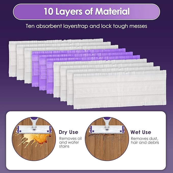 (35 Pack) Replacement Power Mop Pads for Swiffer PowerMop, Disposable PowerMop Mopping Pad Refills Compatible with Swiffer PowerMop, Multi-Surface Mop Pad Refills for Floor Cleaning