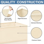 Criusia Drawer Organizer Clothes, 24 Pack Dresser Organizer Bins for Nursery Bedroom, Closet Organization and Storage Dividers for Clothing, Baby Clothes, Underwears, Socks (Beige)