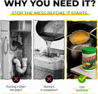 Cooking Oil Solidifier - 11oz (32 Cups) Algae-Based Grease Hardener for Easy Disposal, Turns Used Cooking Oils to Solid Waste, Kitchen Fry Oil Solution (2.2 Gallons)