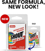 Shout Wipe & Go Instant Stain Remover Wipes, No Wash Required, Safe on Colorfast Washables, Travel & Baby Diaper Bag Essentials, Removes Grass, Coffee, Makeup & More, 4 Wipes (Pack of 1)
