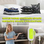 Vacuum Storage Bags for Travel with Portable Electric Pump, 16 Packs Vacuum Seal Bags for Clothing with High Pressure Pump, Compression Packing Space Saver, Portable Travel Bags for Luggage