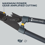 Woodland Tools Super Duty Lopper, 32 Inch Geared Bypass Branch Cutter with Soft Grip Handles, Manual Tree Limb Cutter for Thick Branches, Heavy Yard Work, and Seasonal Pruning