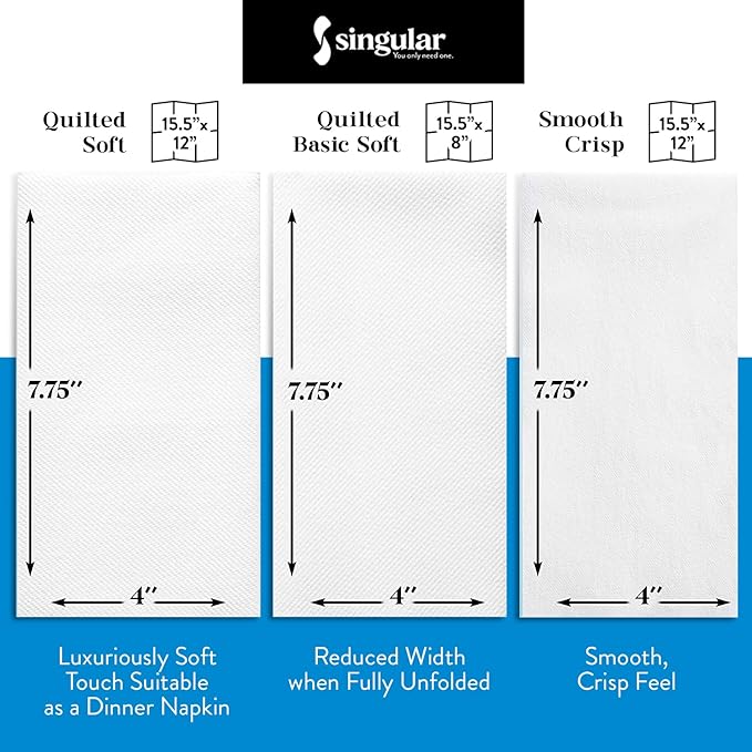 AMERICAN HOMESTEAD Disposable Hand Towels for Bathroom - White Linen-Like Guest Napkins - Ideal Paper Dinner Napkins or Bathroom Towels for Guests - 100 Count - Quilted - Basic Size 15.5" x 8"