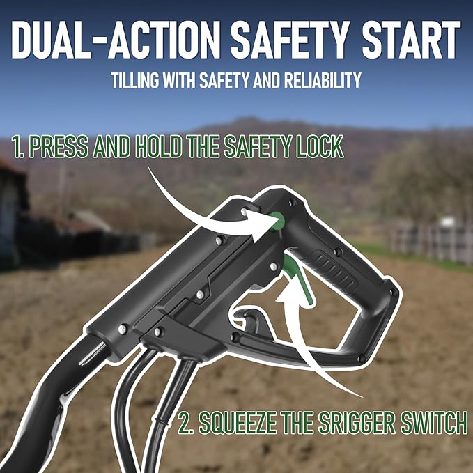 Prostormer 14 Inch Corded Electric Tiller Cultivator, 10Amp Motor with 4 Steel Tines, Corded Garden Tiller for Soil Cultivation, Lawn, and Yard Care