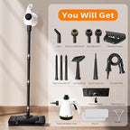 Steam Mop, Detachable Steam Cleaner 16-in-1 Lightweight Handheld Steamer for Hardwood Floors, Home, Tile, Furniture, Clothes, Windows Cleaning
