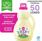 Dapple Baby Laundry Detergent, Powered by Plants, Concentrated, Hypoallergenic, Lavender, Stain Remover, 50 Fl Oz (2 Pack)