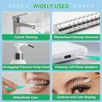 51-in-1 Shower Head Cleaner Kit & Straw Cleaning Brushes Set - Unclog Nozzles, Holes, Stanley Cups, Sippy Bottles, Printers, Faucets - 35 Brushes, 10 Steel Picks, 5 Straw Brushes (3 Colors)