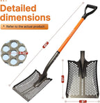 45in Sand Sifting Shovel with Orange Fiberglass Handle - Heavy Duty Slotted Shovel for Rocks, Chicken Coop, Gardening and Soil Sifting