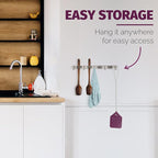 Fly Swatter Heavy Duty Vegan Leather, 21" Thicker Extra Long Sturdy Metal Woven Wire Handle, Manual Large Flies Killer Swatters Insect Smasher Bug Bee Wasp for Indoor and Outdoor (1 Pack, Purple)