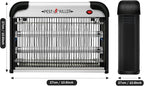 Indoor Electric Bug Zapper, 2800V Powerful Flying Insect Mosquito Killer w/ 20W Blue Light Attract, Plug-in Pest Control Machine for Moth, Fruit Fly, Fungus Gnat, Garage Bug Catcher/Eliminator/Trap
