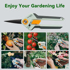 PrunePro Pruning Shears Gardening Scissors Set Professional Hand Pruner Sharp Stainless Steel Blade Garden Scissors Plant Flower Garden Clipper